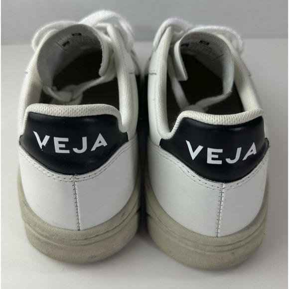 Veja Women’s Sneakers White Leather Black V Logo Lace Up Shoes Size EU 40 US 9 - Picture 9 of 12